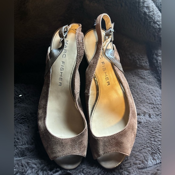 Brown Suede Wedges - Picture 3 of 10